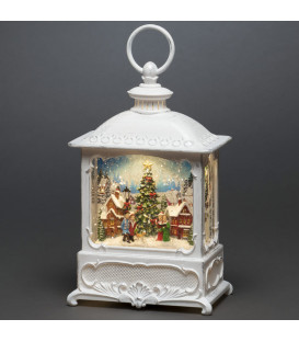 Acheter Lanterne de noël à motifs de bonhomme de neige, père noël et élan, bougie  LED pour fête, décoration Festive de la maison