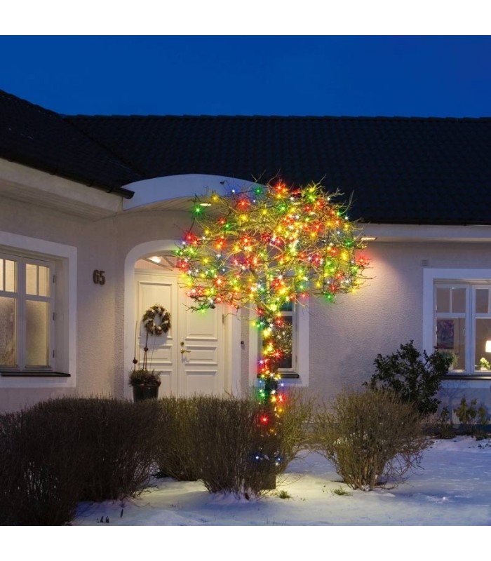 Decoration Noel extérieur | Guirlande lumineuse 80 diodes LED multicolores