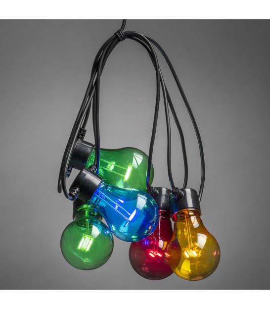 Anna's Collection - Guirlande lumineuse extérieur - Filament - 10 ampoules  LED XL - 10