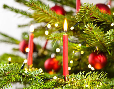 Guirlande Lumineuse de Noël avec 50 Bougies à Pince pour Sapin